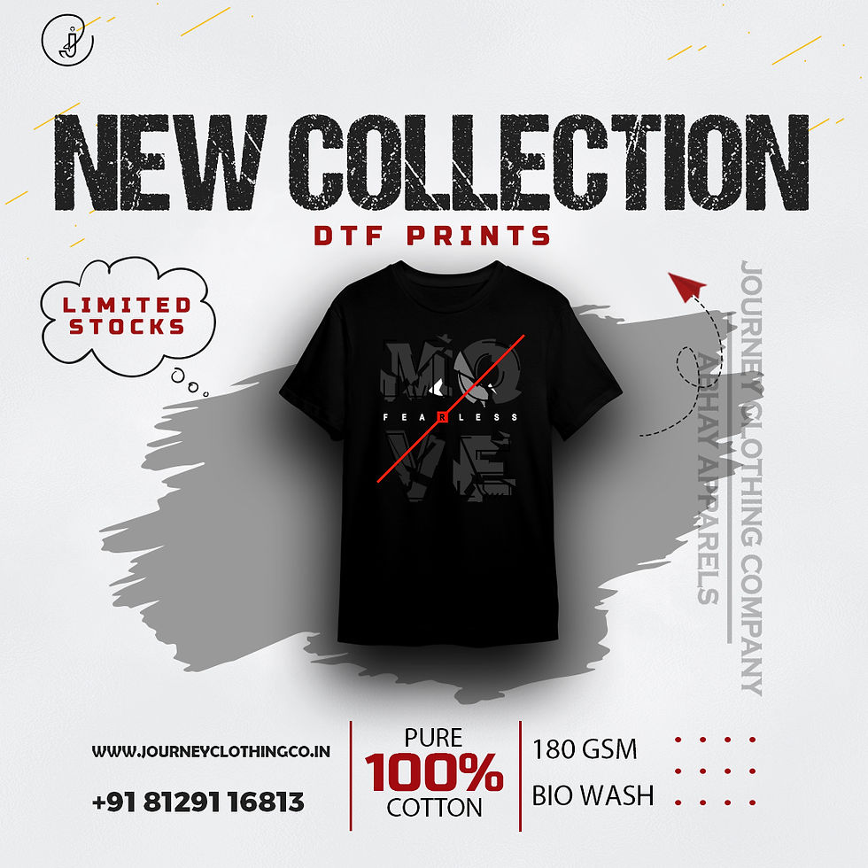 Thumbnail: MOVE FEARLESS | 100% BIO WASH COTTON| 180