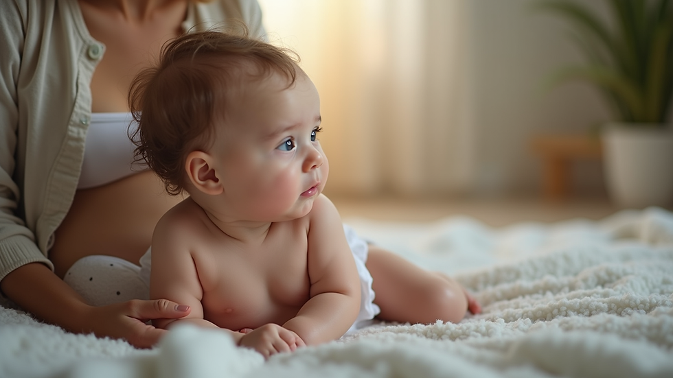 Vue rapprochée d’un bébé tétant au sein dans un environnement calme