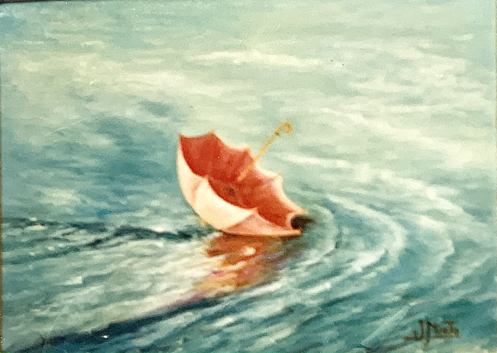 Paraguas sobre el agua