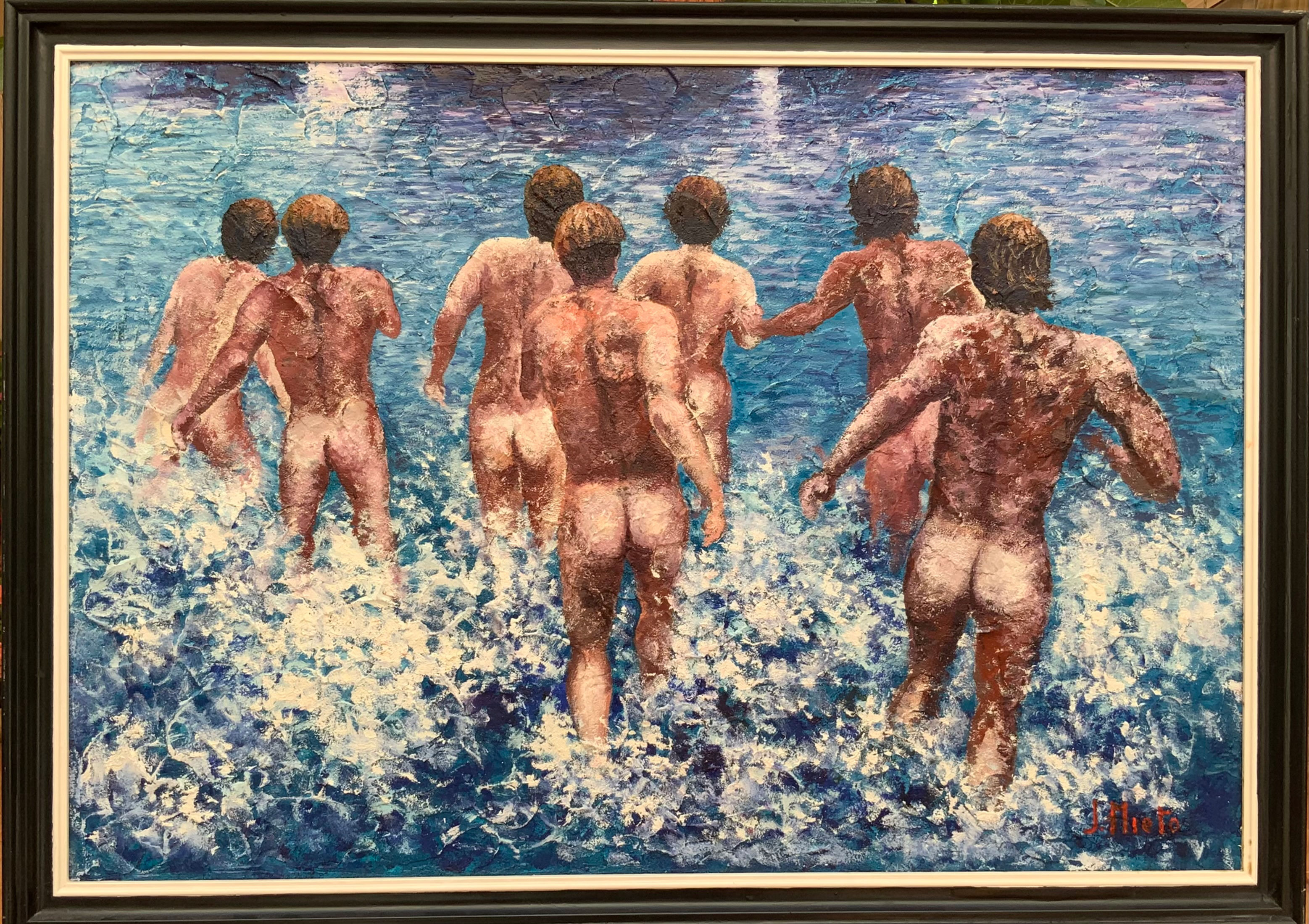 Bañistas en Mallorca