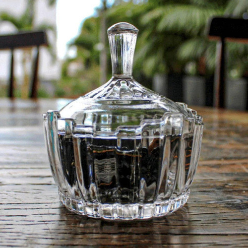 Miniatura: Potiche Em Vidro Milan Decorativo Bomboniere 240ml Cor Transparente