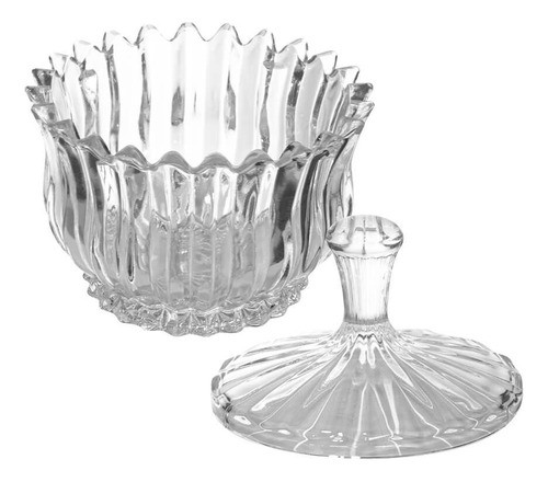 Miniatura: Bomboniere Baleiro Vidro Brasilia Transparente 2 Peças 900ml