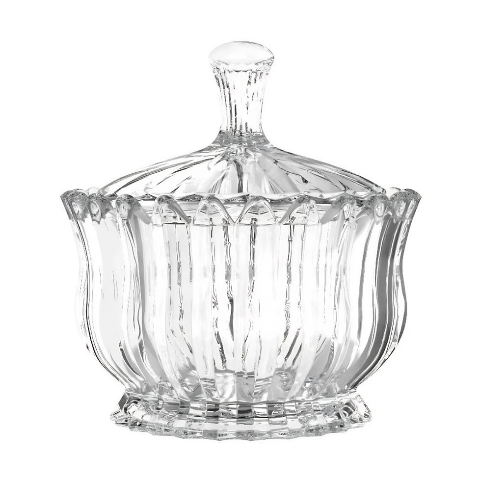 Miniatura: Bomboniere Baleiro Vidro Brasilia Transparente 2 Peças 900ml