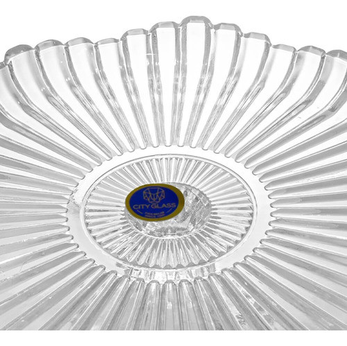 Miniatura: Centro De Mesa Fruteira Boleira Vidro Milan 29cm Cityglass