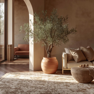 Contemporary minimalistic Mediterranean inspired interior