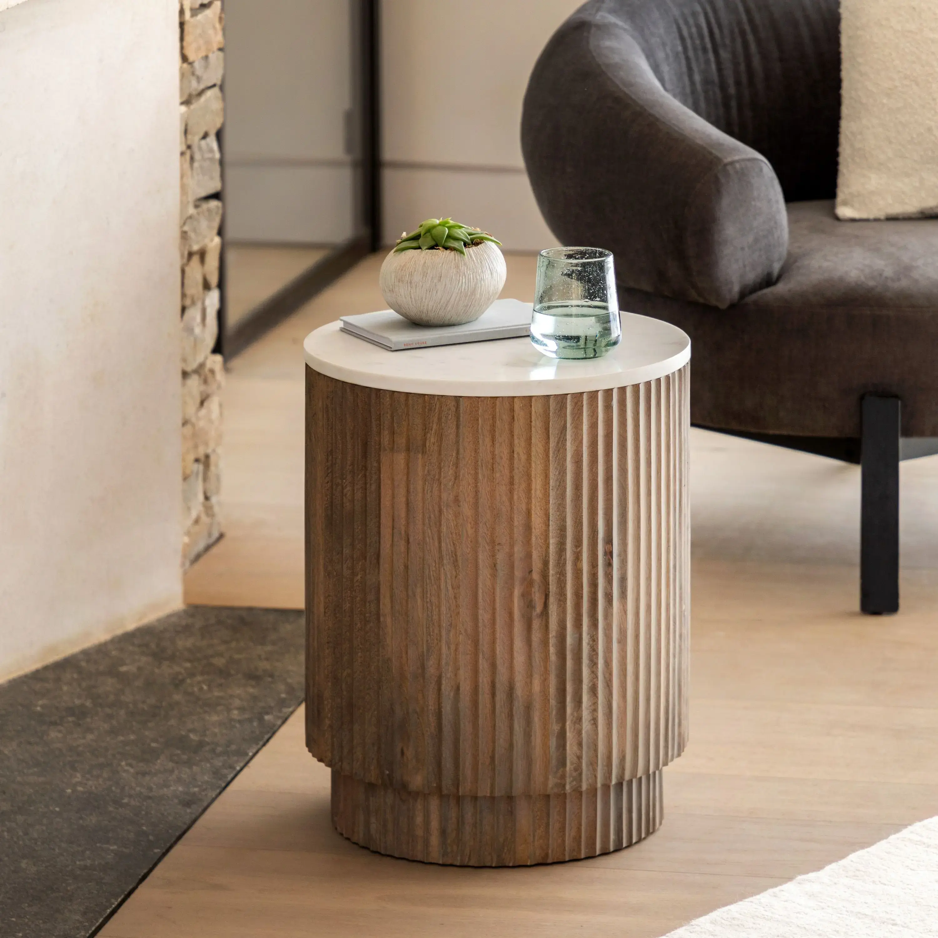 Fluted Nova Side Table