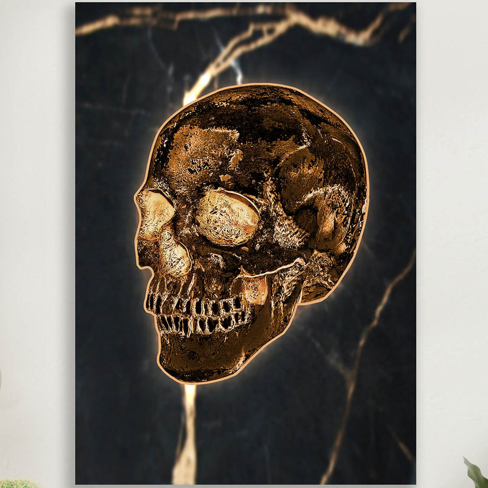 Miniature : SKULL GOLD MARBLE - 2019
