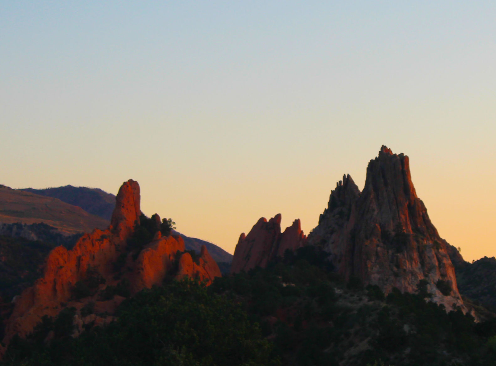 Sunrise Over Gray Rock And Sleeping Giant