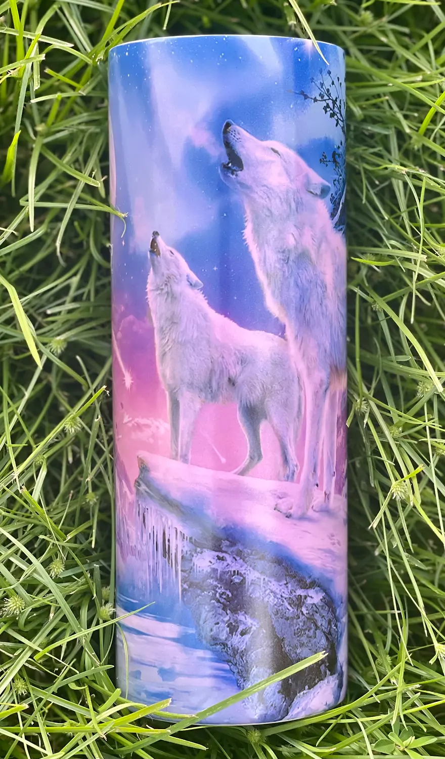 Werewolf and moon glow in the dark Tumbler