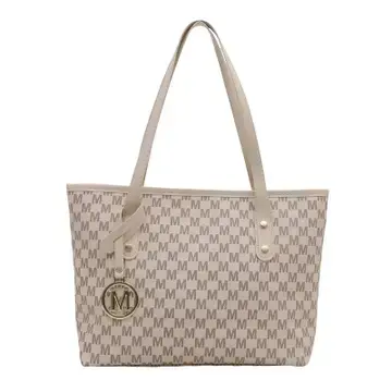 Thumbnail: Chic Tote Bag for Women - Stylish PU Shoulder Bag: White