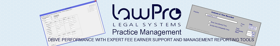 Banner for LawPro Practice Software