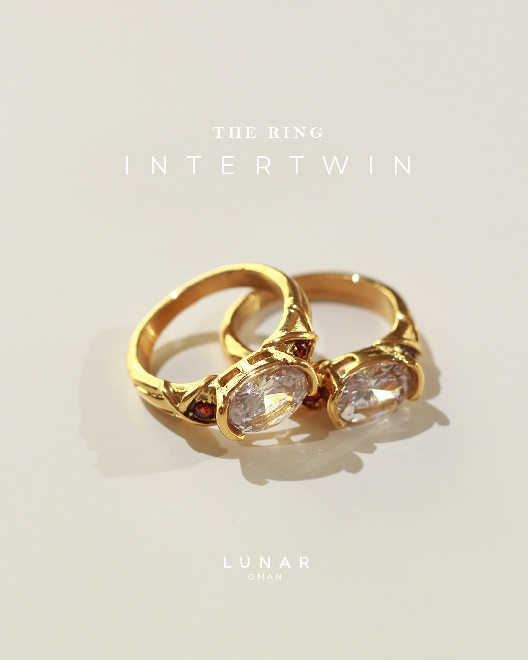 Intertwin Crystal Ring