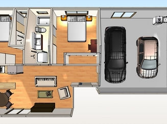 New Plan for double bath room granny flat