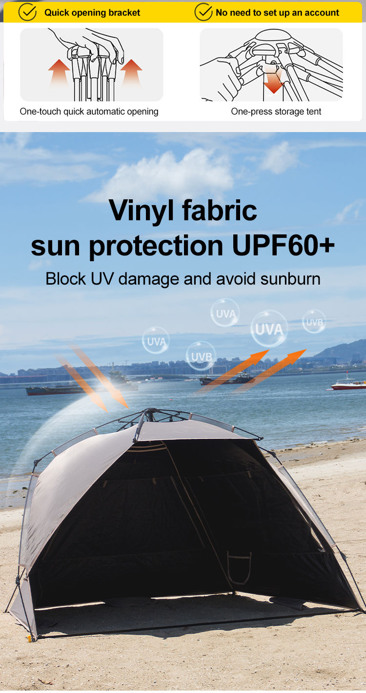 Thumbnail: Sonuto Outdoor 3-4P One-Touch Camping Tent Quick Automatic Opening Beach Fishing