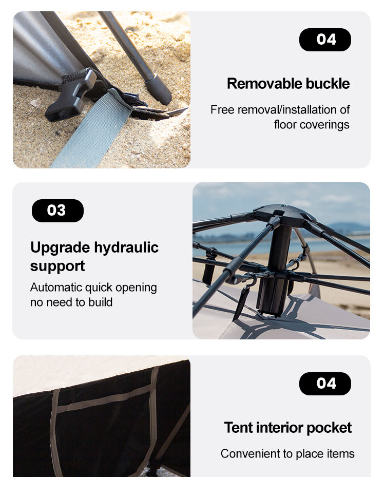 Thumbnail: Sonuto Outdoor 3-4P One-Touch Camping Tent Quick Automatic Opening Beach Fishing