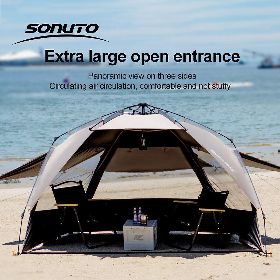 Thumbnail: Sonuto Outdoor 3-4P One-Touch Camping Tent Quick Automatic Opening Beach Fishing
