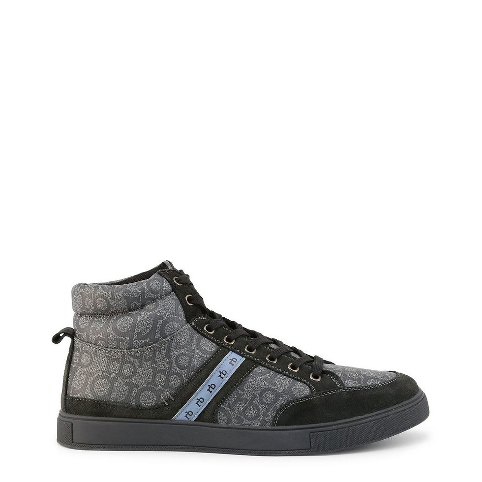 Thumbnail: Roccobarocco Men's Sneakers, High Top Brown / Grey / Black - S338508