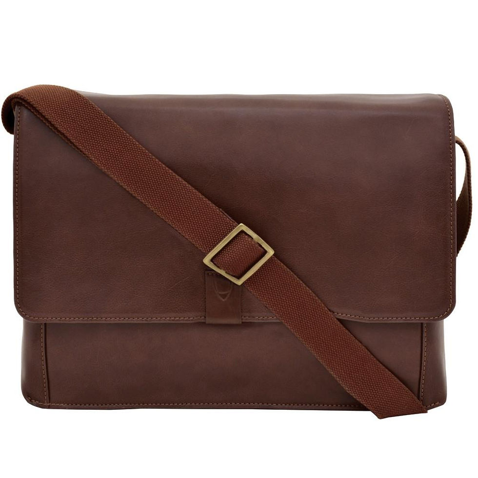Thumbnail: Aiden Horizontal Leather Messenger Bag