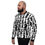 Thumbnail: Mens Jacket - Black And White Chess Style Bomber Jacket