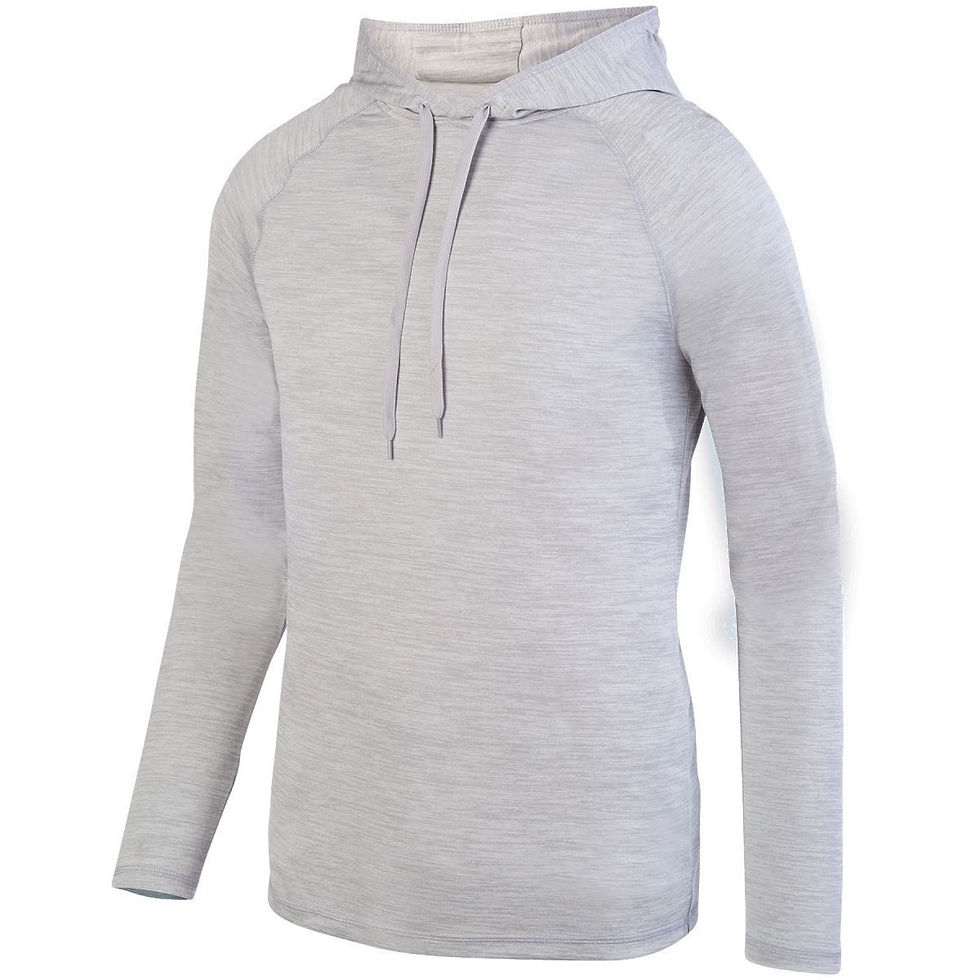 Thumbnail: Men's Athletic Shirt, Long Sleeve Heather Sports Hoodie - 2905