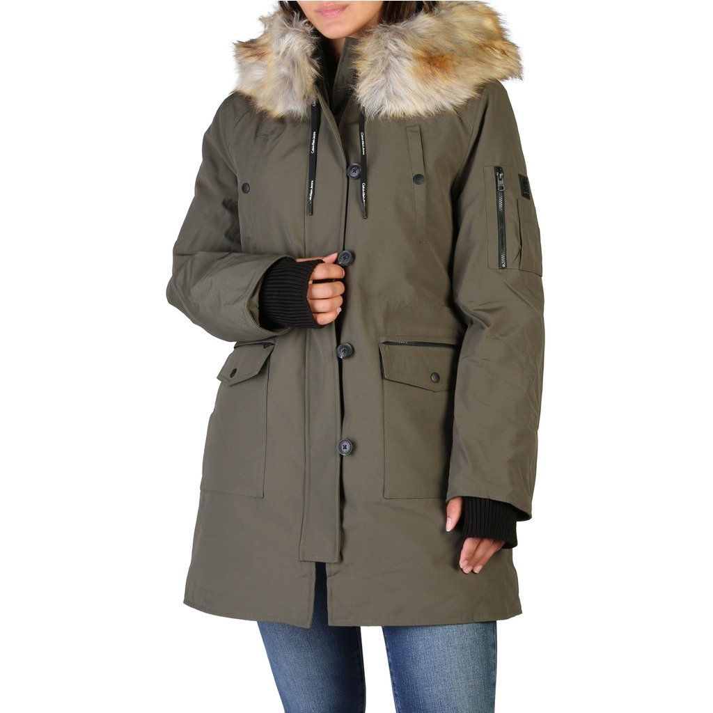 Calvin Klein Women's Hooded Jacket, Green - J346154