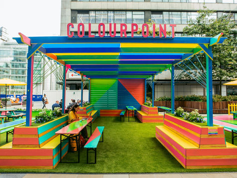 ColourPoint Citypoint Placemaking Installation London Kit and Caboodle Experiential Events