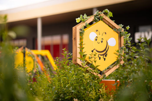 A bee-themed viewing platform was popular amongst families.