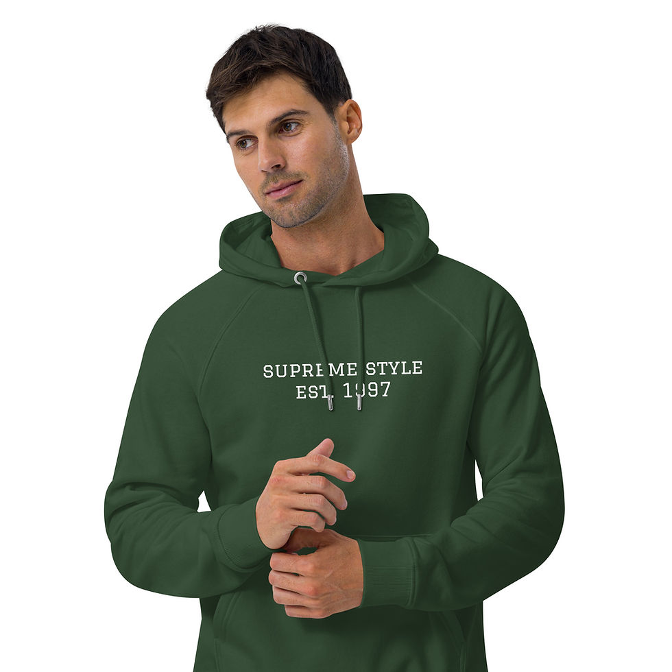 Thumbnail: supreme style Unisex eco raglan hoodie