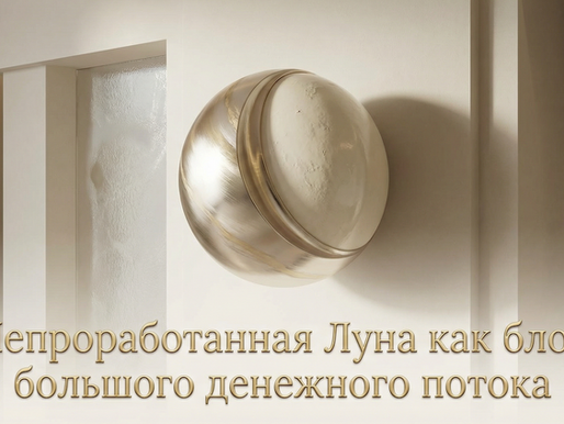 Не проработанная Луна и финансовый поток