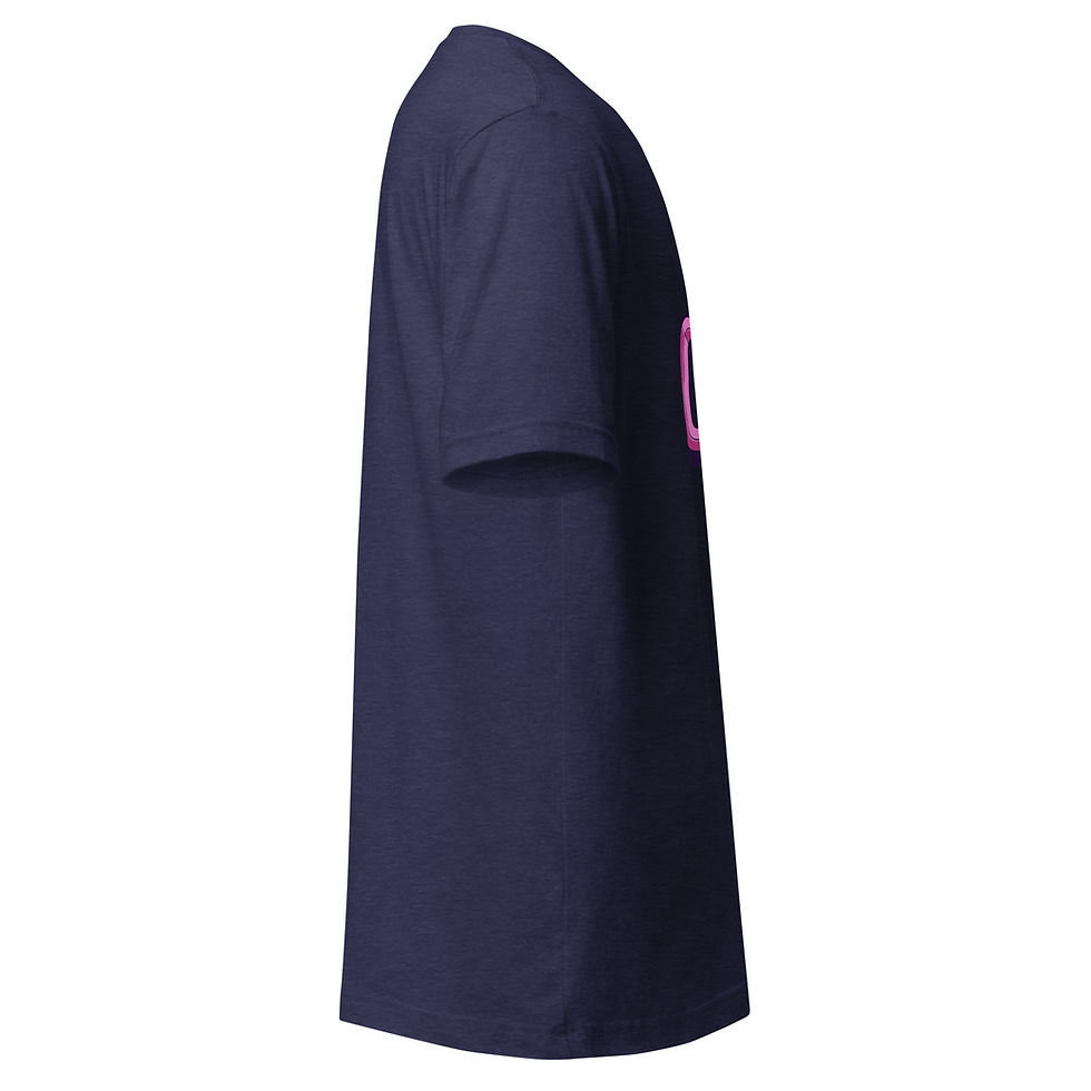 Thumbnail: Unisex t-shirt, navy, side view