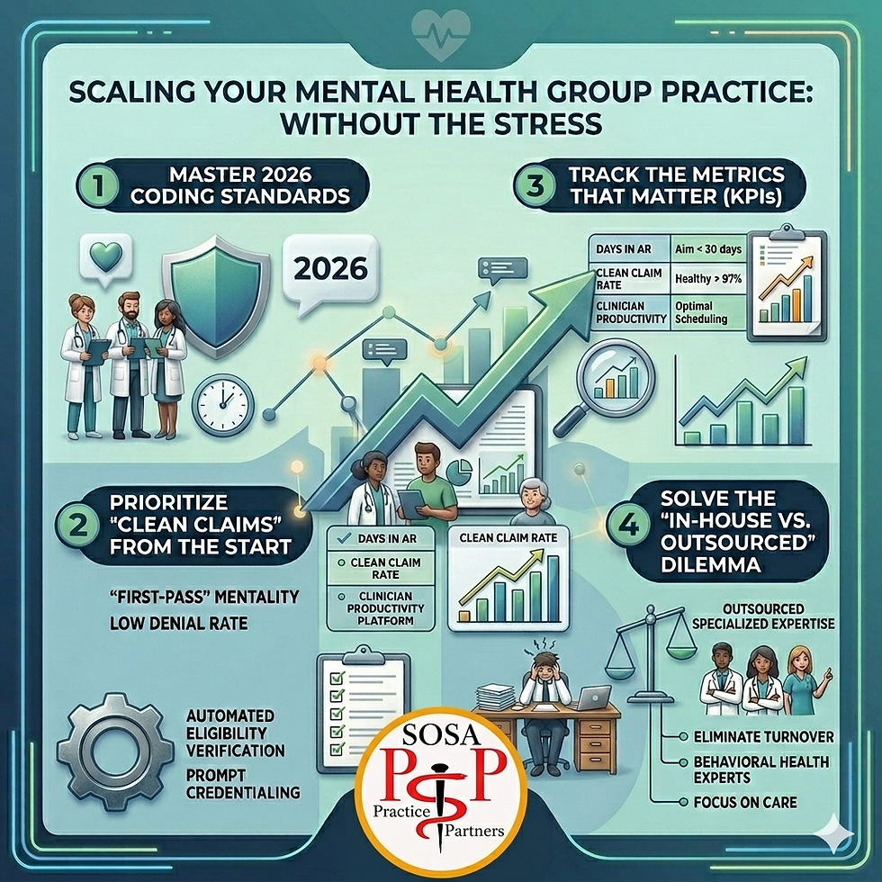 Mental Health Billing for Group Practices: Scaling Without the Stress