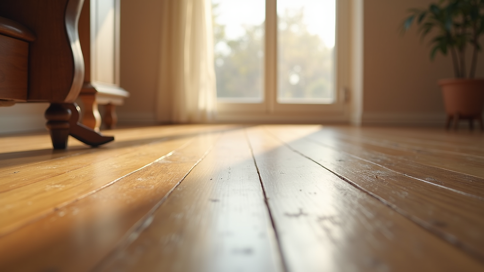 Eye-level view of a beautifully installed hardwood floor