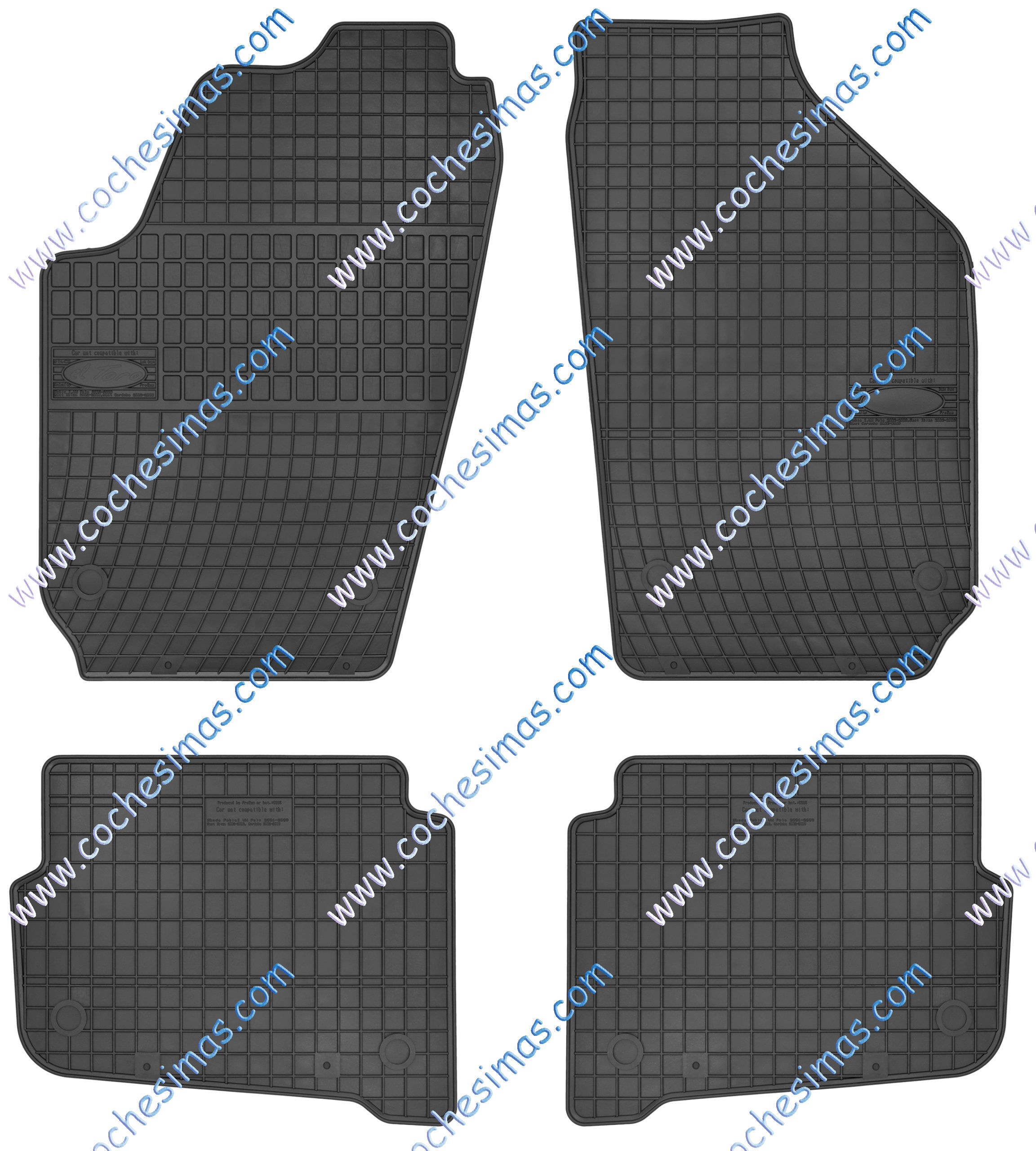 Alfombrillas de goma Skoda Fabia 1999-2007