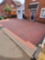 block paved driveway after being cleaned