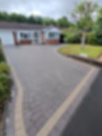 block paved driveway after being cleaned in Bloxwich