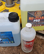 a selection of chemicals used for pressure & soft washing