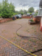 block paved driveway in Burntwood before being cleaned