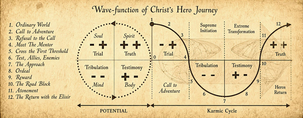 wave function of Christ Hero Journey