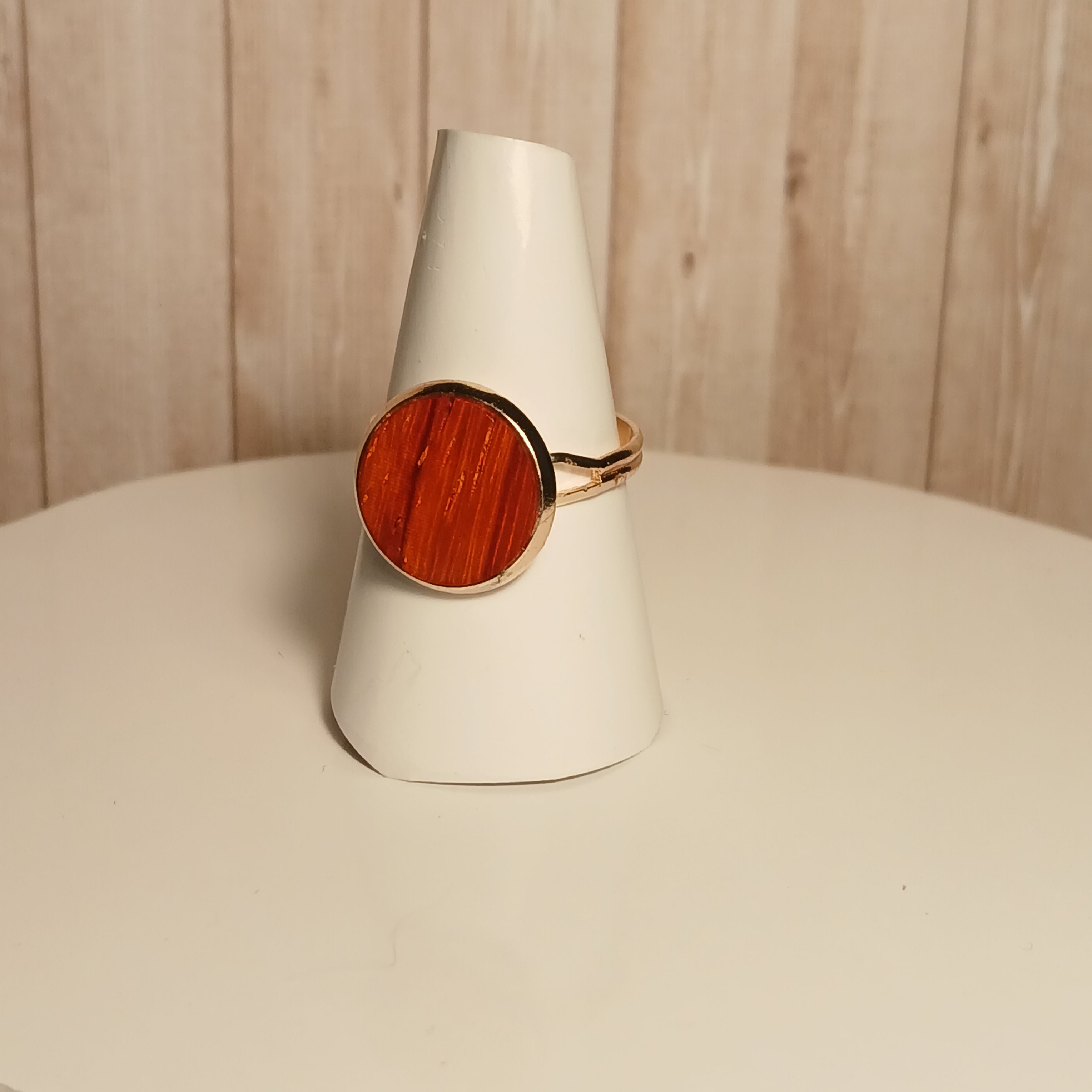 Bague "Flamme d'Acajou"