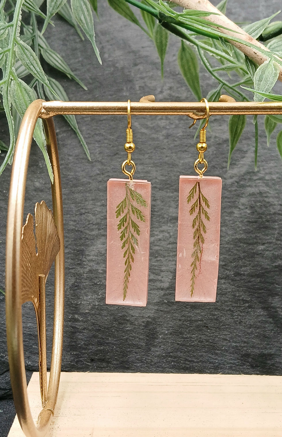 Miniature : Paire de boucles "Eveil de Fougère"