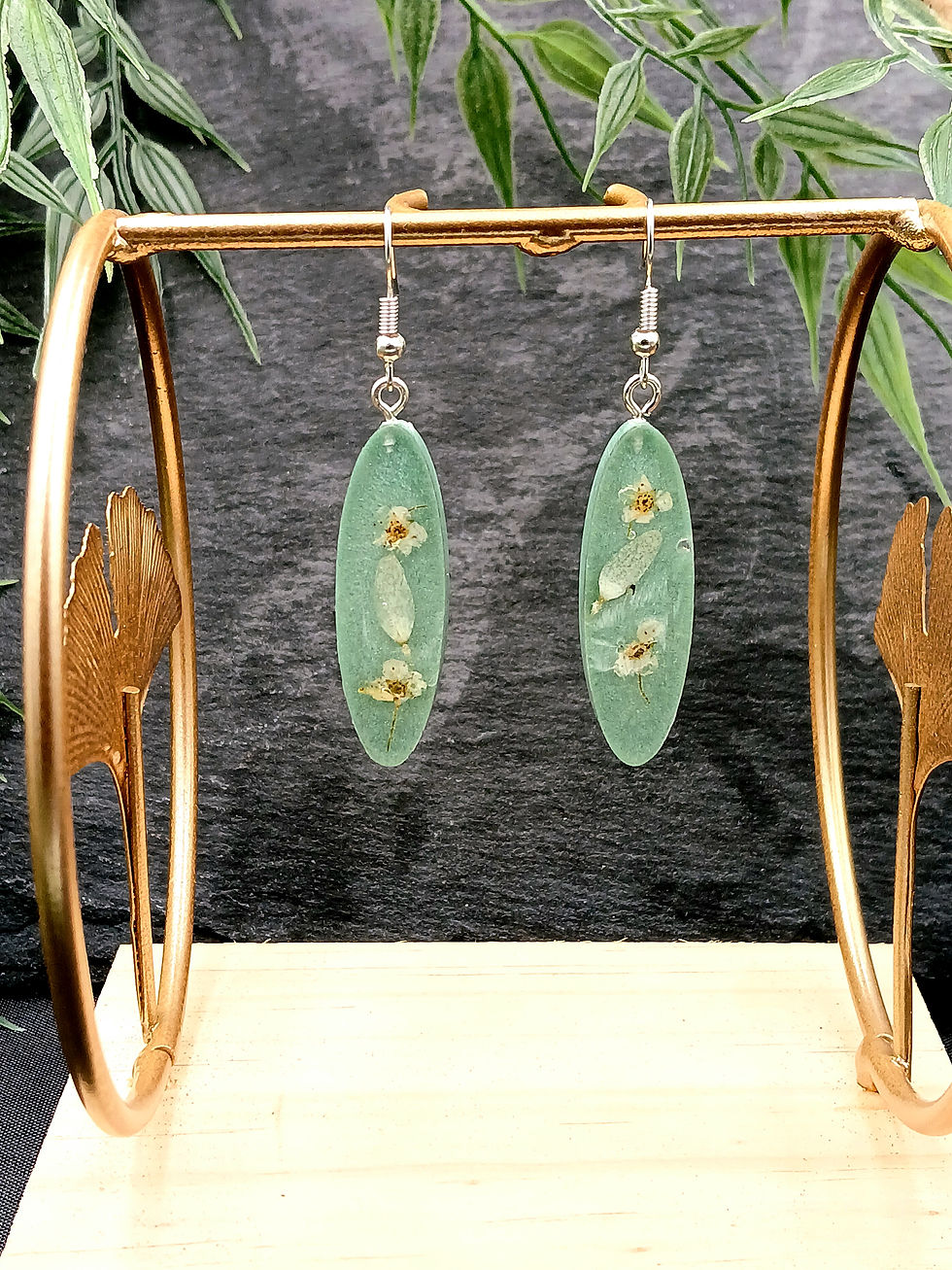 Miniature : Paire de boucles "Jardin d'Emeraude"