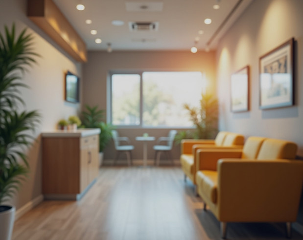 A clean and modern dental office waiting