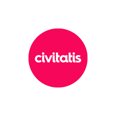 Civitatis logo in a pink circle, text reading Civitatis in white.