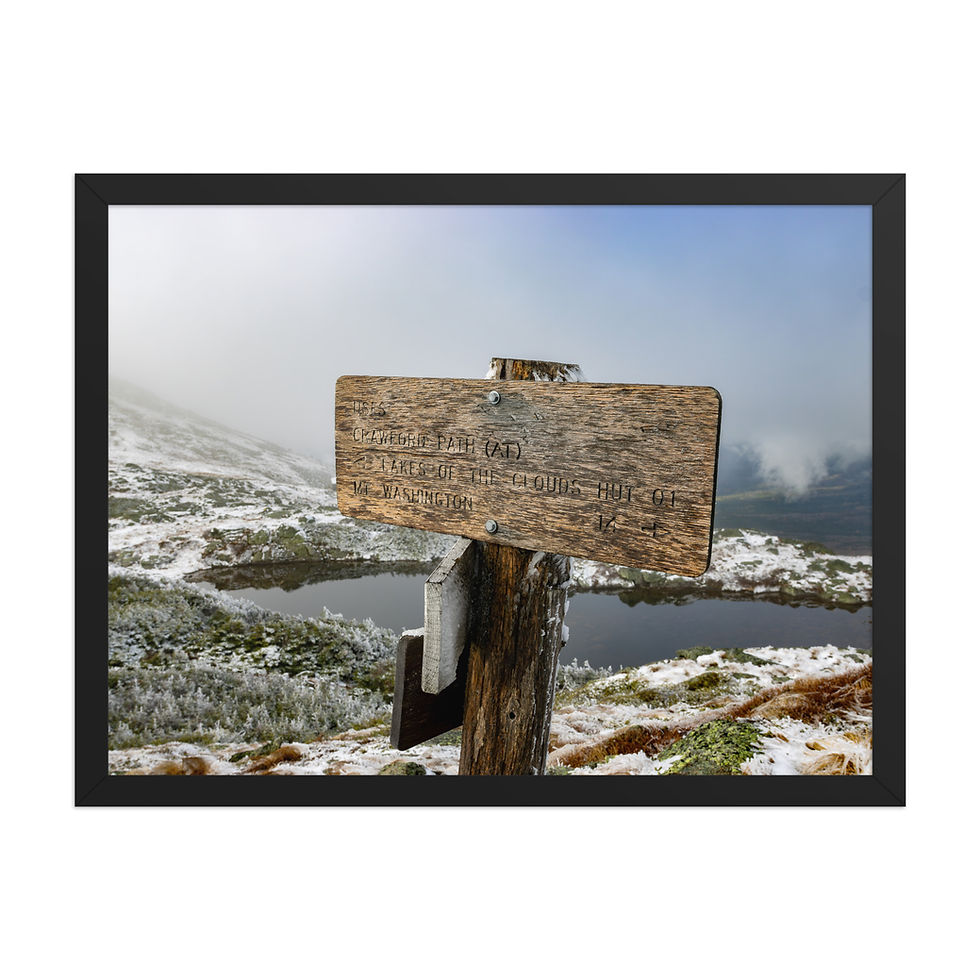 Thumbnail: Lakes of the Clouds Trail Sign Junction | White Mountains, New Hampshire