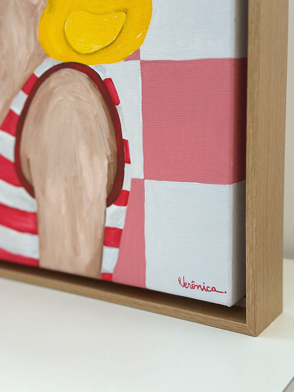 Miniatura: Quadro “A menina e o pato” 33 x 43 cm | Verônica Rodrigues R$825,00