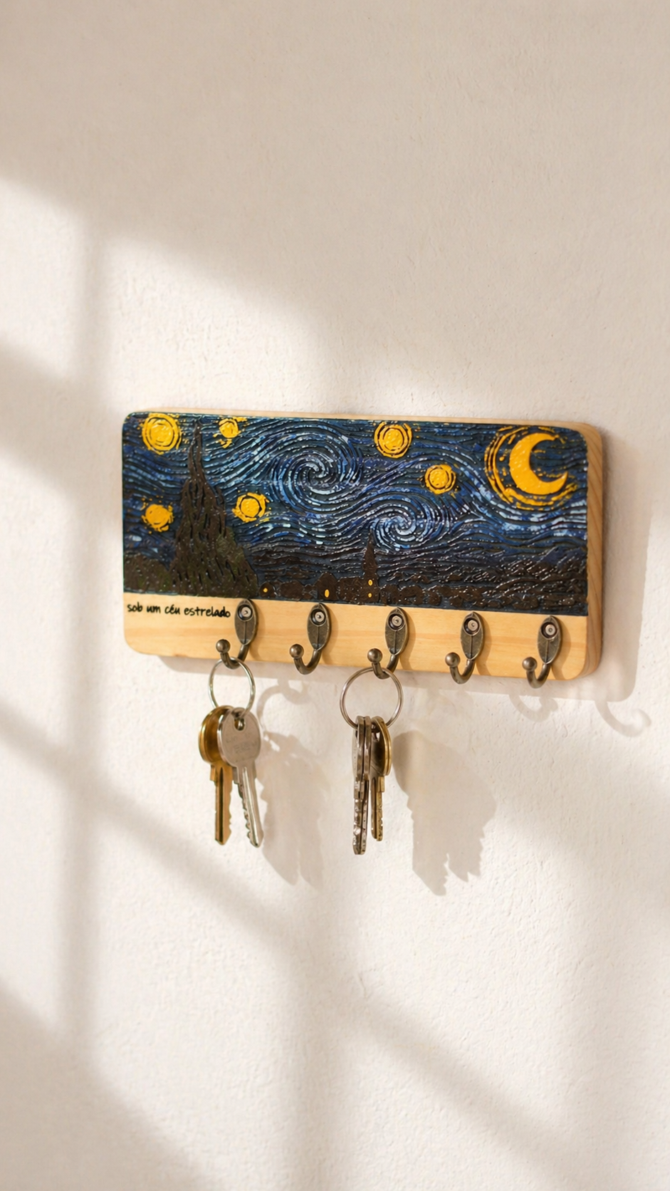 Miniatura: Porta-chaves noite estrelada