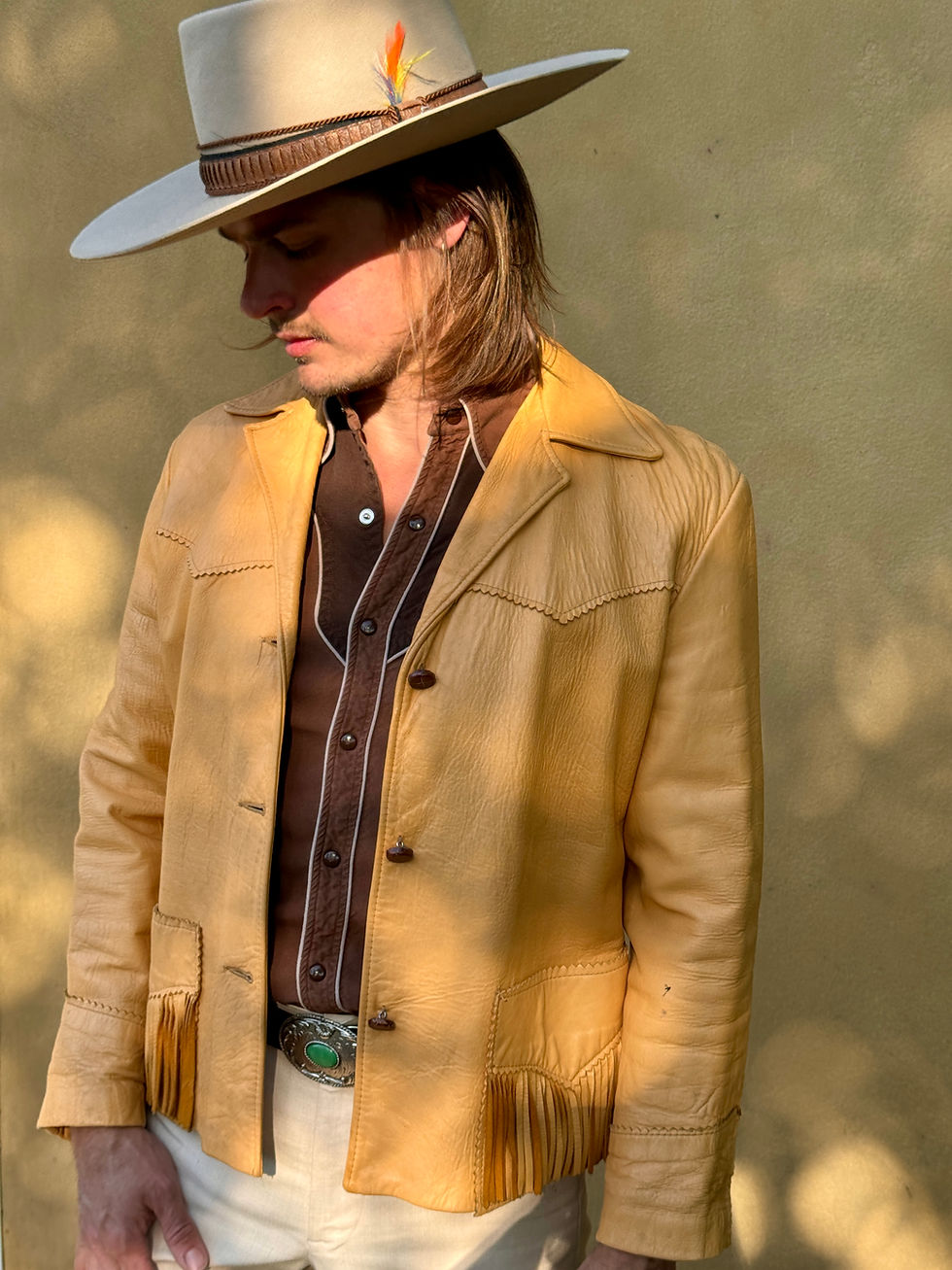 Thumbnail: 1950s butter yellow fringe jacket