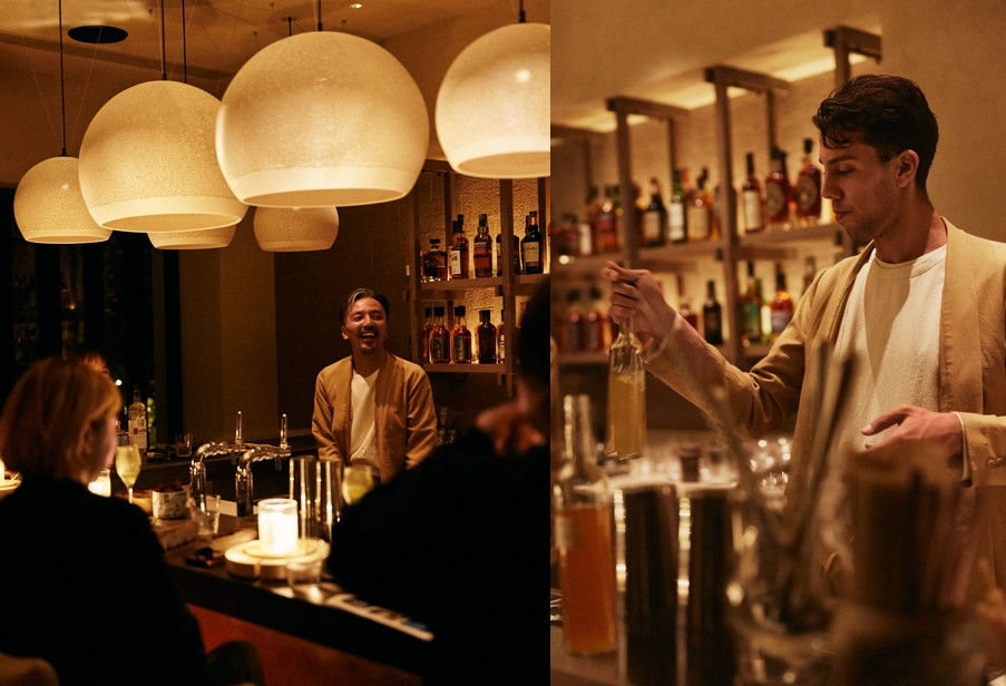 from left: Izaki Utaro (bar manager), Mattia Patruno (assistant bar manager)