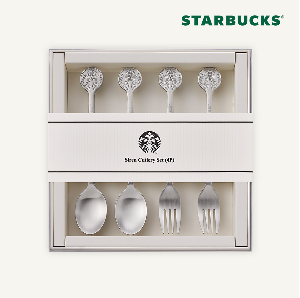 縮圖：【韓國】STARBUCKS-(c)Siren cutlery set(4P) 餐具套裝 / 1套