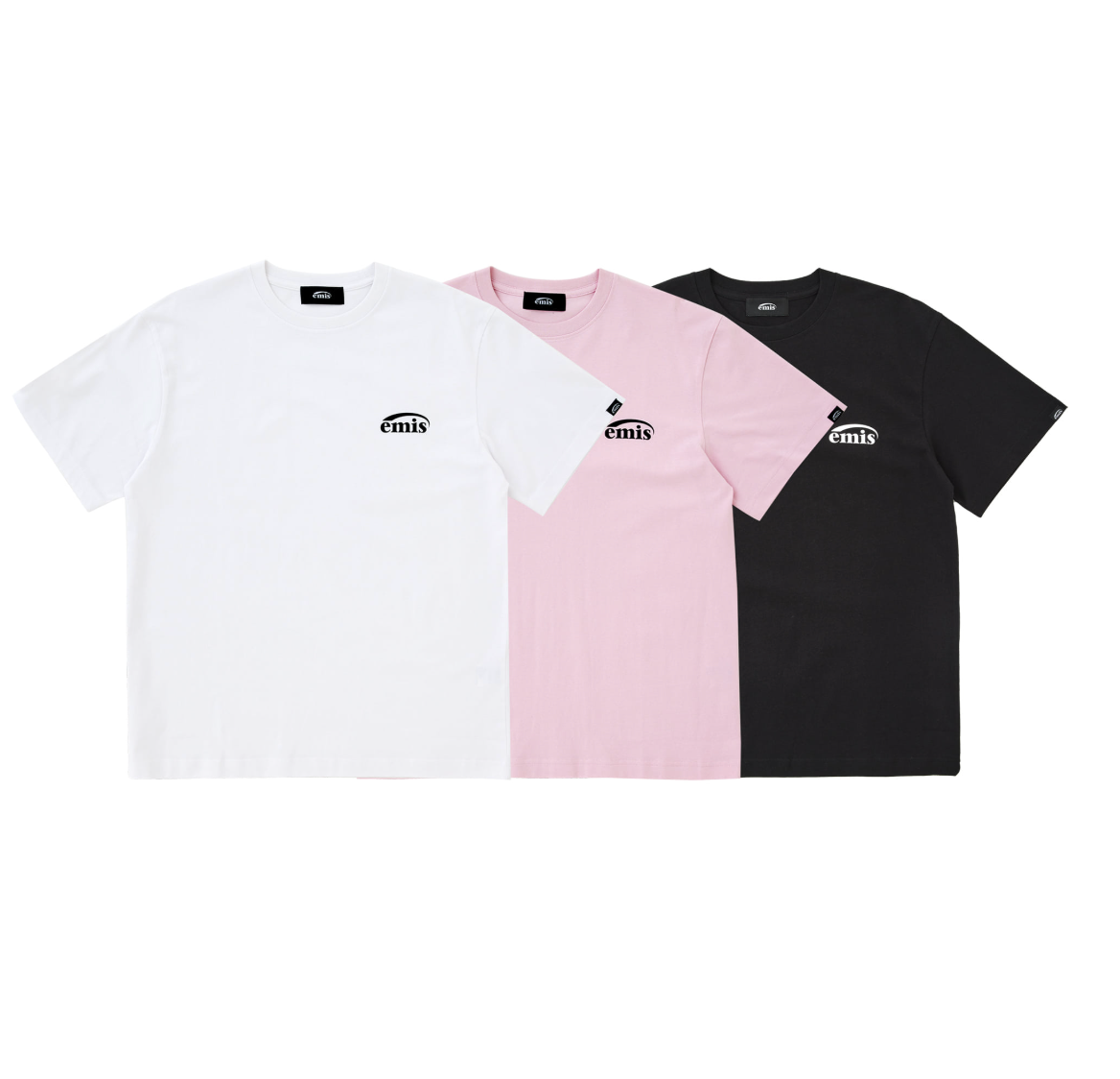 【韓國】emis-3PACK T-SHIRT SET B (WH/BK/LP) 3件裝經典T恤 / 1套